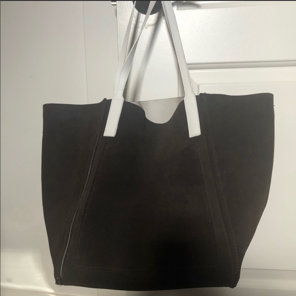 Collection Privee Brown Suede Leather Bag